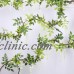 2 x Artificial Wisteria Flowers 6.6ft Vine Silk Green Leaf Hanging Garland Decor   401581548298